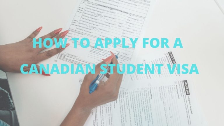 Image of a student filling in her Canadian student visa application